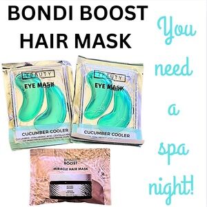Cucumber Cooler Eye Mask and Bondi Boost Hair Mask Set